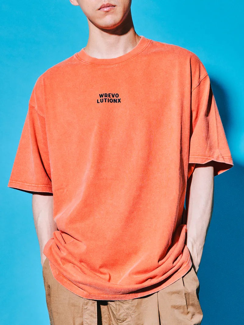 サクラアニマルズタンジェリンデニムウォッシュドTシャツ (ラビット)