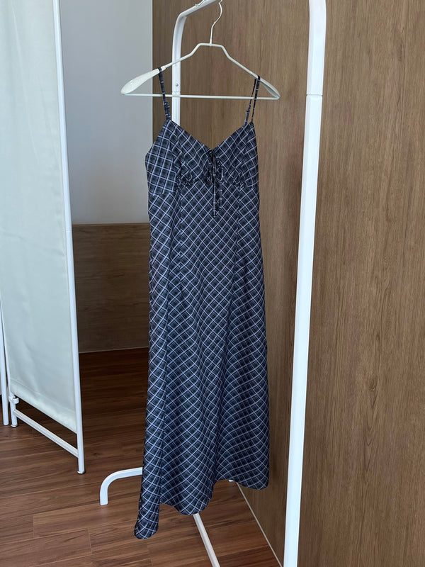 Mate Checkered Long Dress (one color)