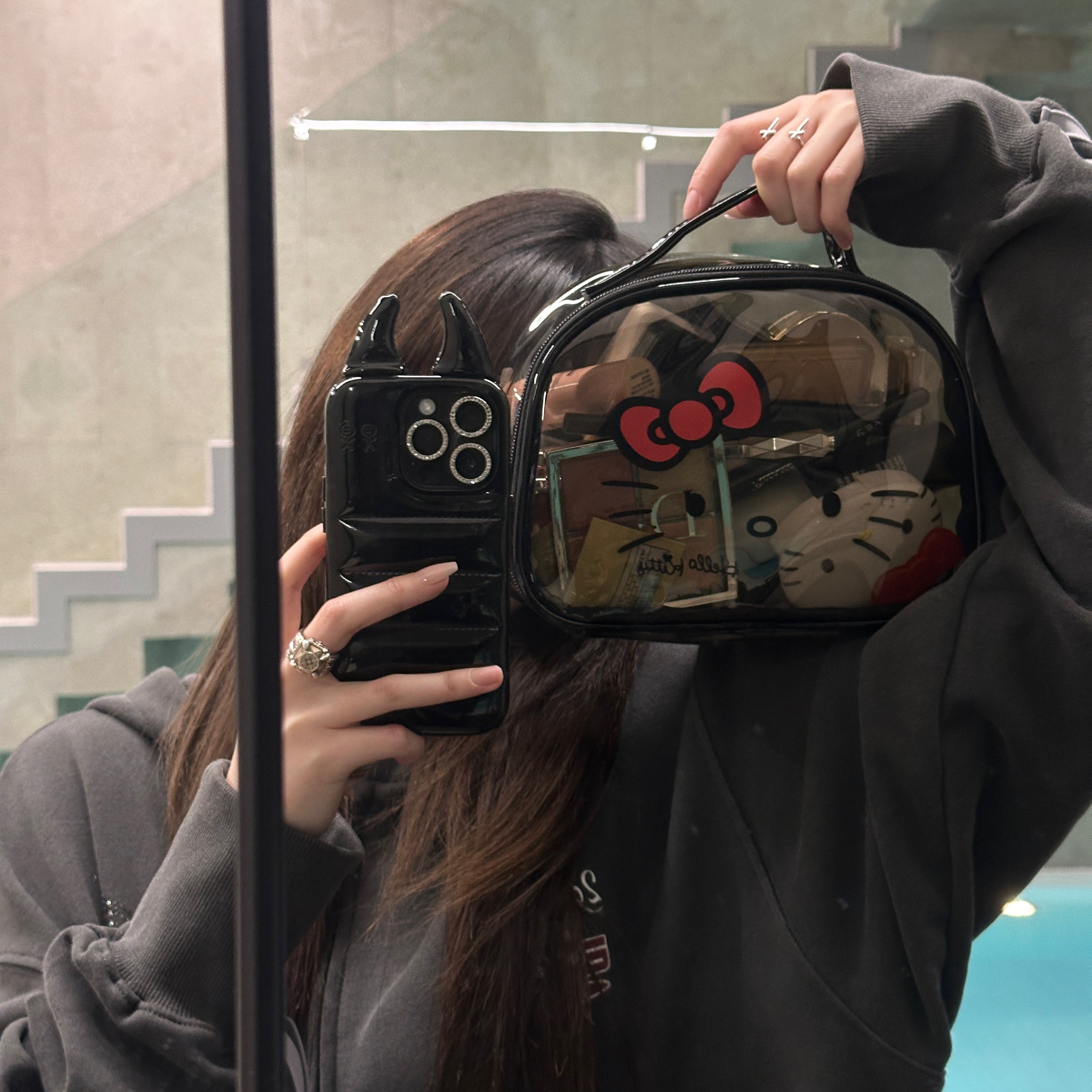 キャットPVCポーチ