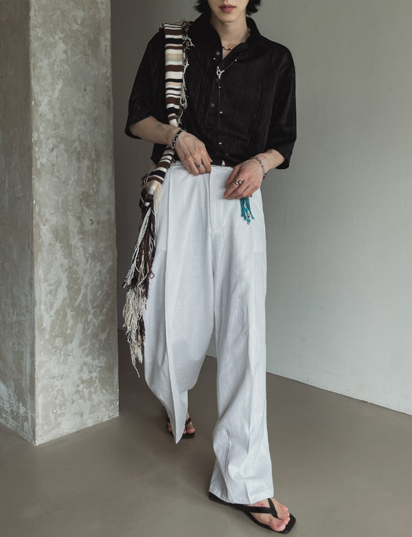 Monette linen wide pants