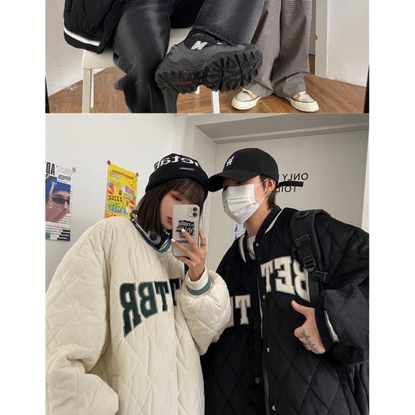 #J2423 Thickened cotton baseball jacket（2colors)