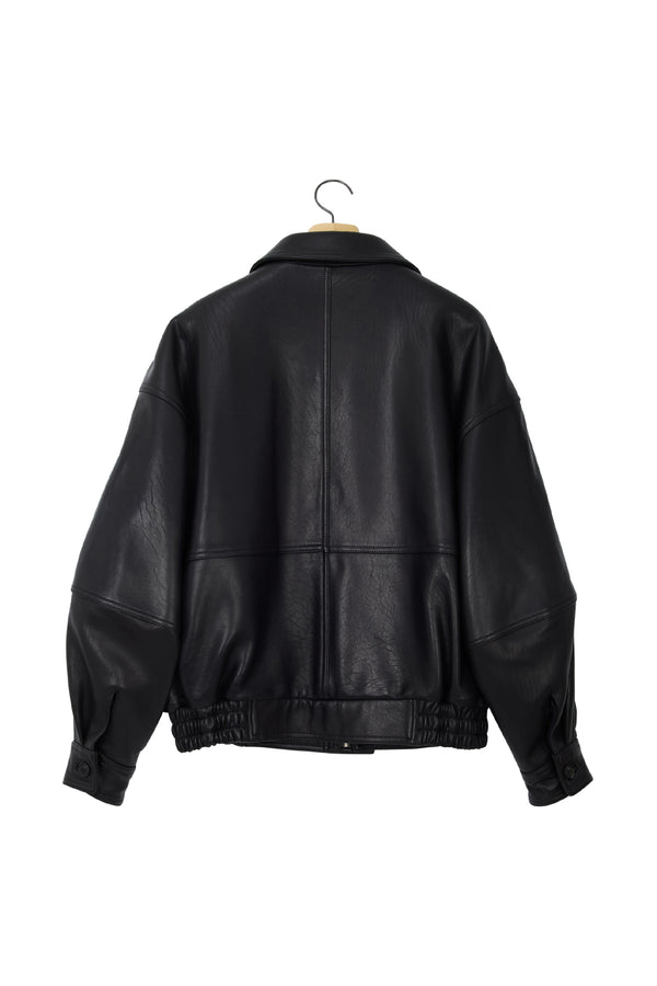 NYC LEATHER BLOUSON BLACK