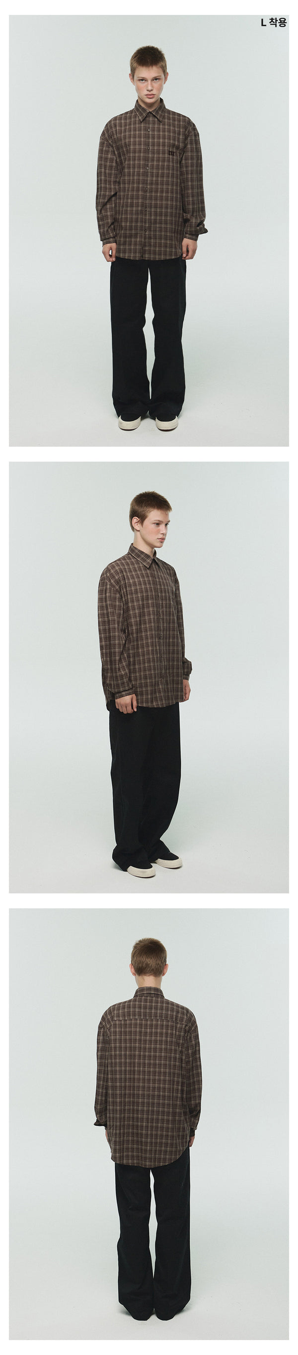 ITZ MINI LOGO CHECK SHIRT - BROWN