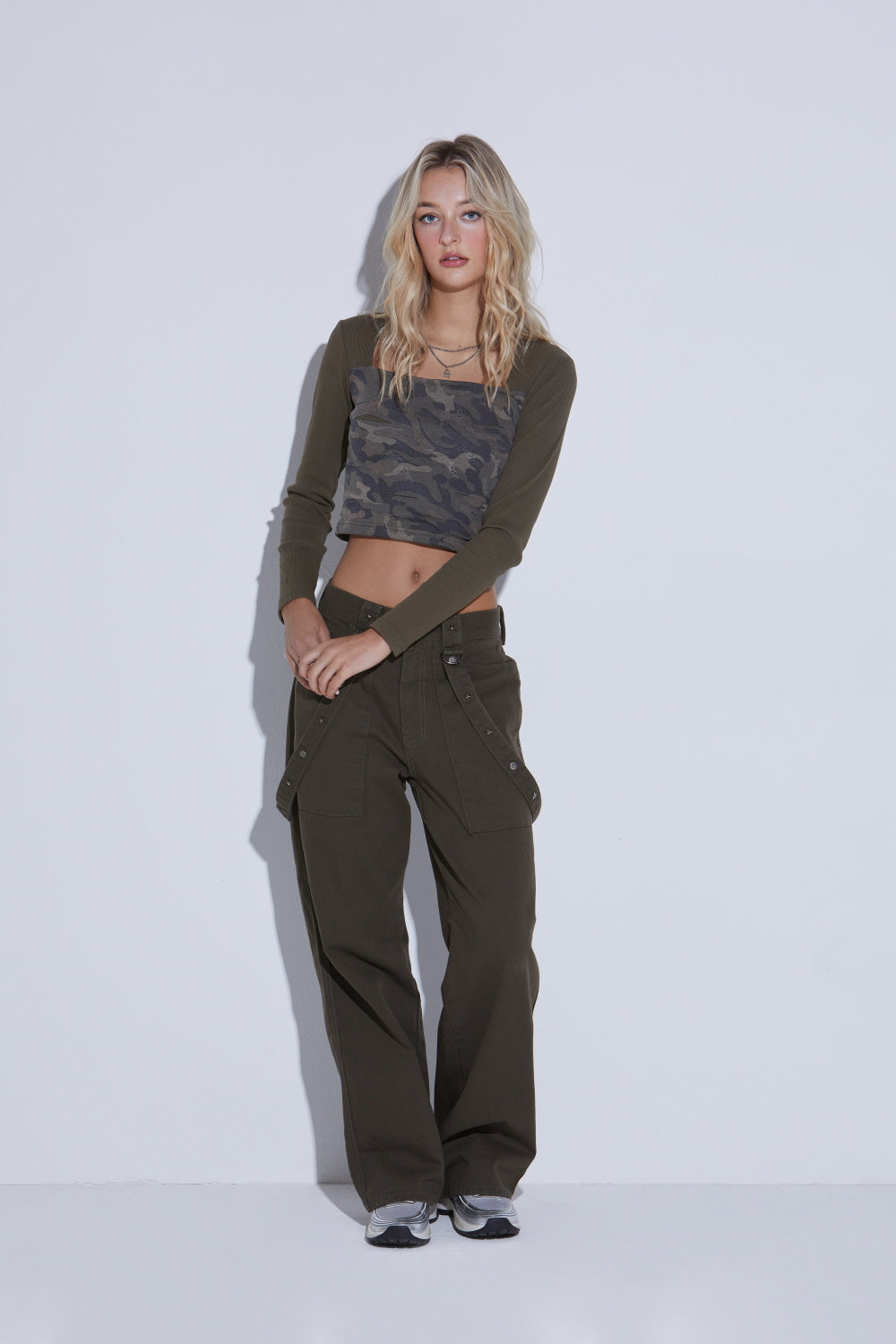 EYELET CARGO PANTS