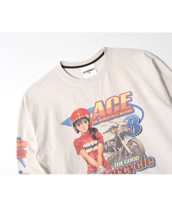 TL Ace Motors Vintage Washed Long Sleeve (Ecru)