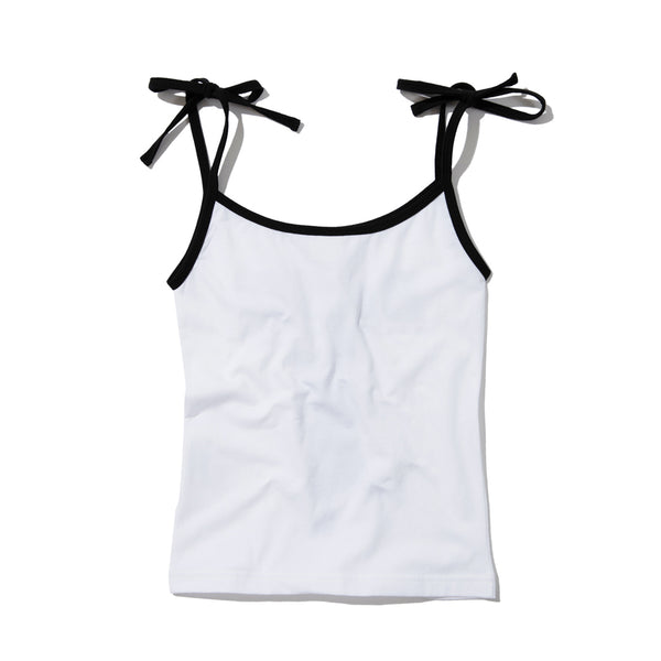 CAT BUTLER CROP SLEEVELESS (WHITE)