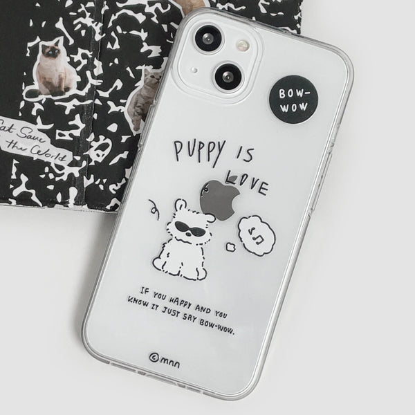 [Gel-hard] PUPU Fluffy puppy Phone case