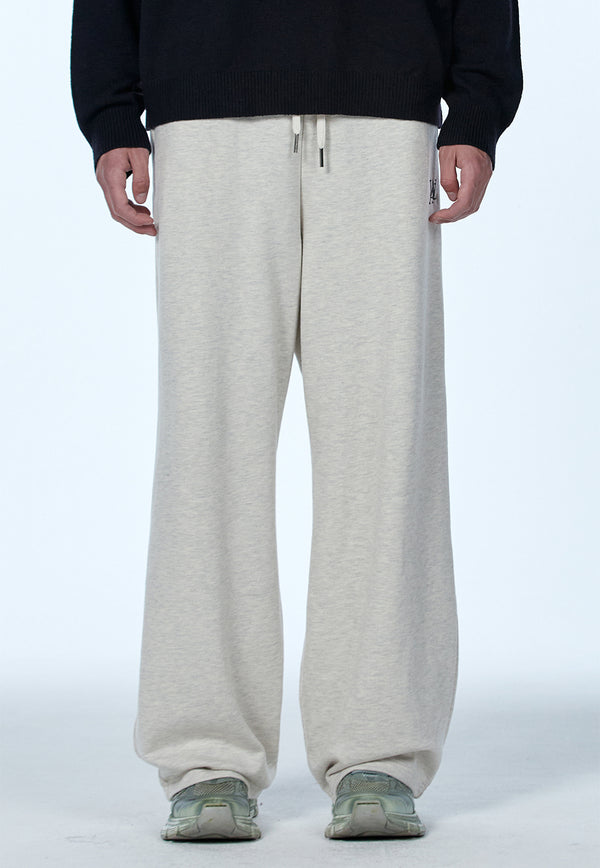 Signature relax wide pants - OAT MEAL