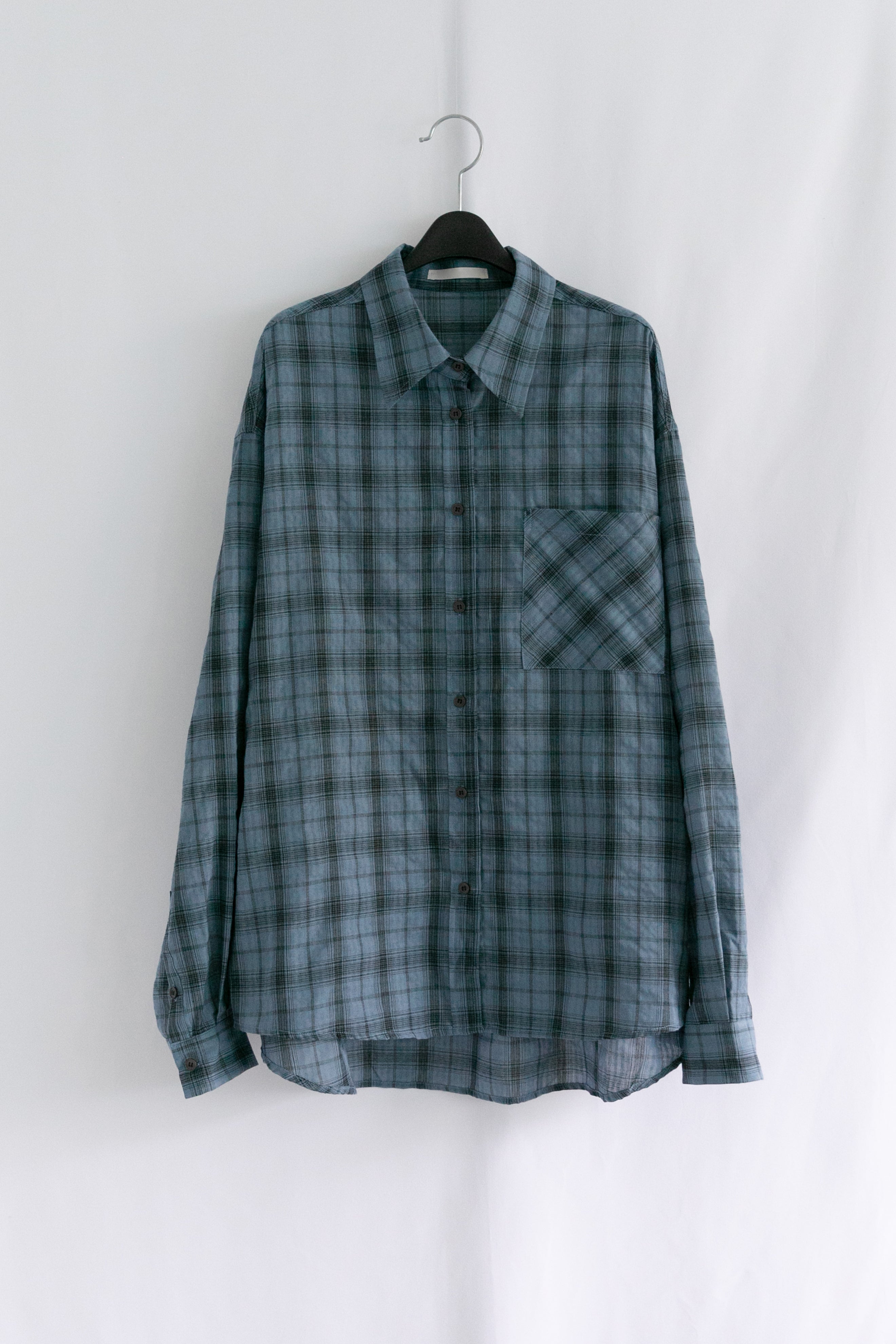 boy overfit check shirts(2colors)