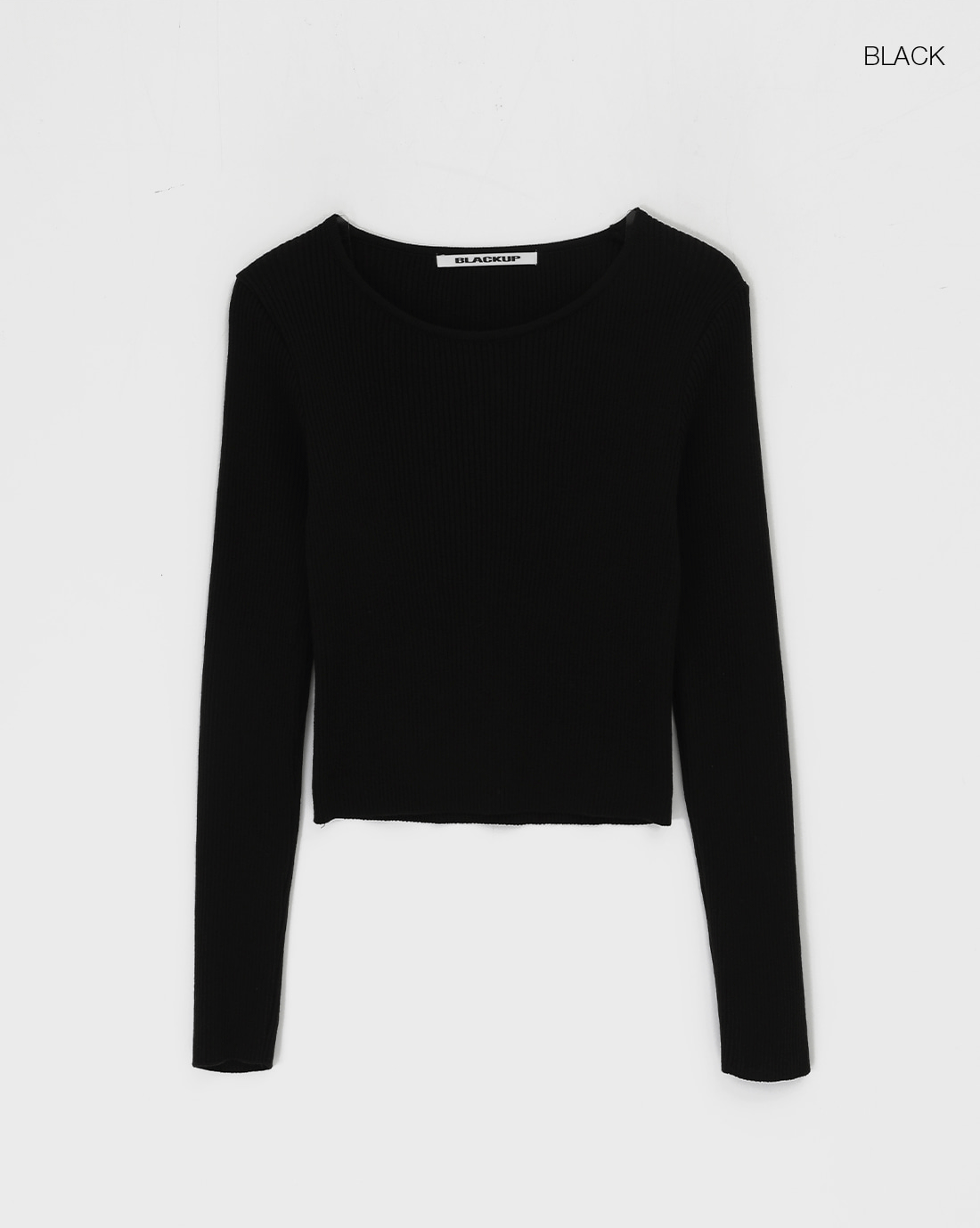 [MADE] Ijining スリムリブアンネックニット