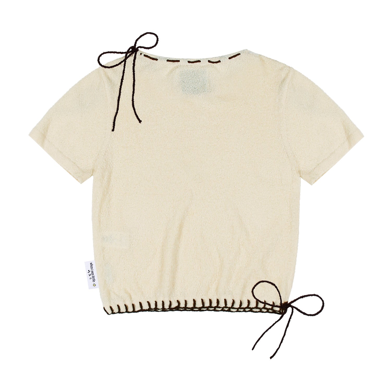 WXK003 Knitting Short-Sleeved Knitwear (CREAM)