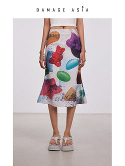 Gummy bears plain-woven Skirt