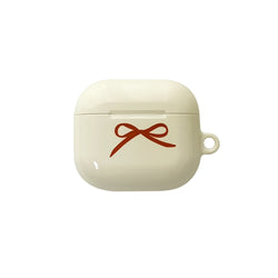 ribbon glossy airpods case(ivory)