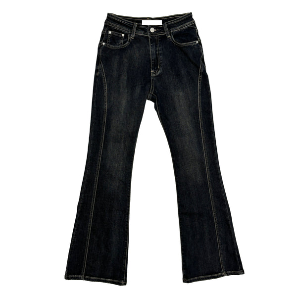 Curve boots cut denim pants (2colors)