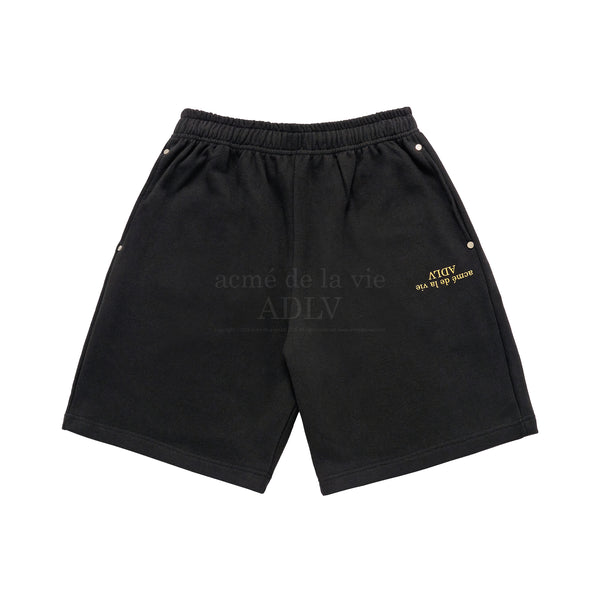 24FW UPSIDE DOWN BASIC LOGO SHORT PANTS BLACK