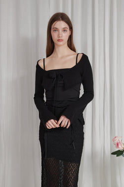 ROSE CORSAGE BOLERO black