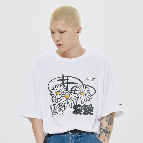 TRIPLE DAISY MIXED LOGO TEE SHIRT