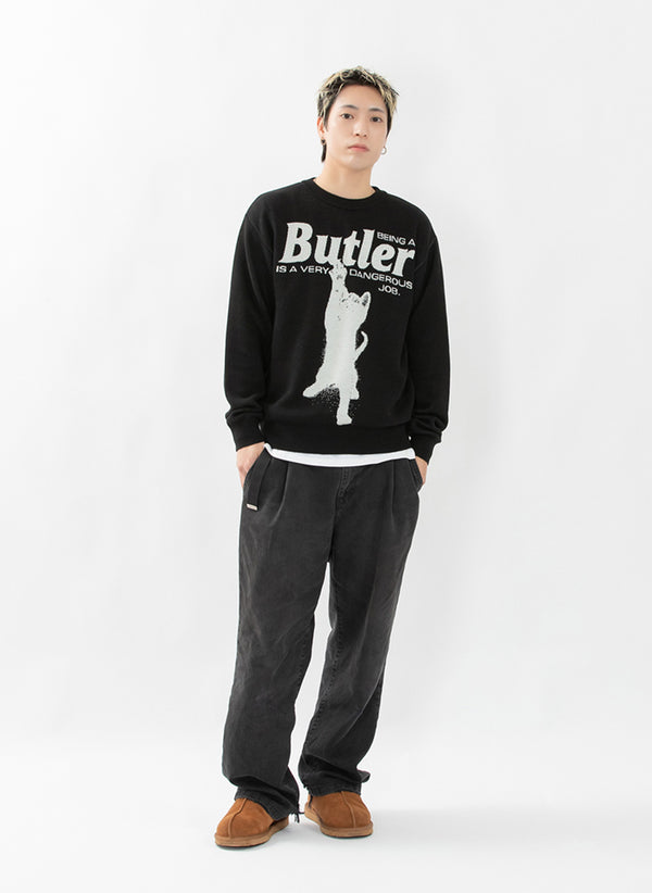 CAT BUTLER Knit Sweater (BLACK)