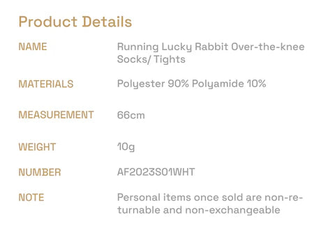 RABBIT 23AW / Running Lucky Rabbit Over-The-Knee Socks/ Tights