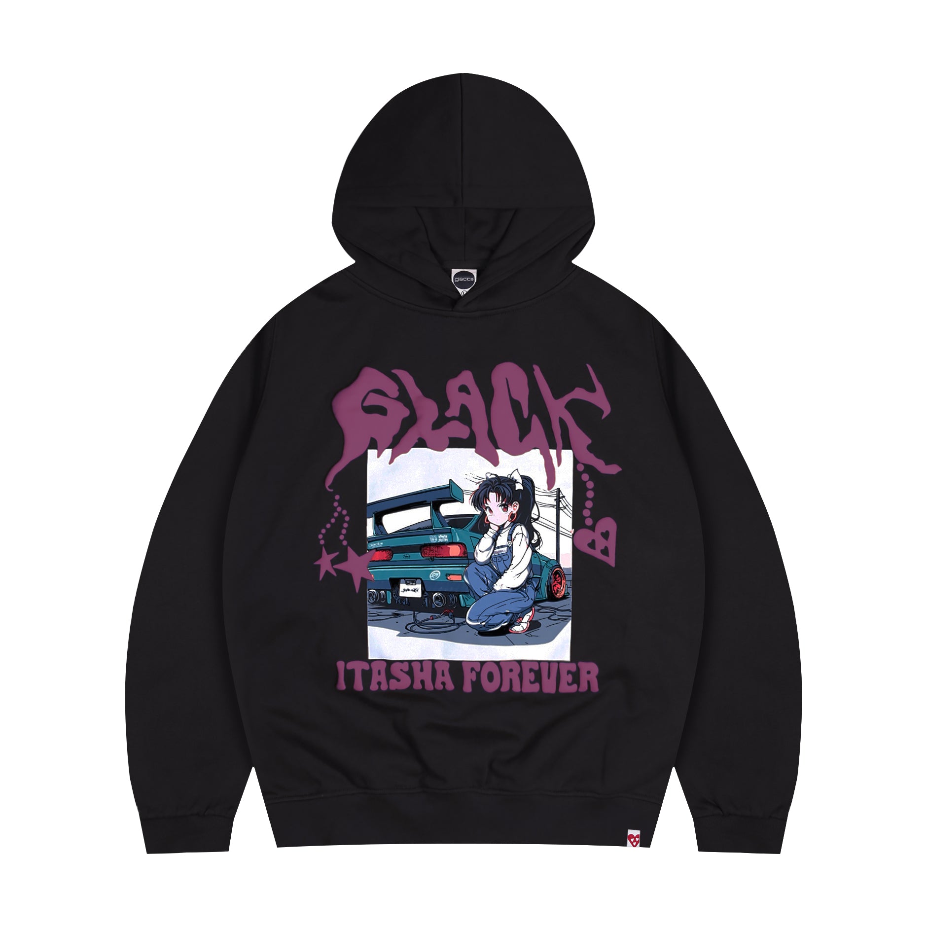 GHD019 Itasha Pullover Hoodie (BLACK) - GLACK | 60% - Asian
