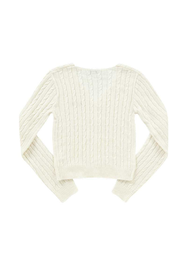 HARMONY TWIST CARDIGAN / WHITE