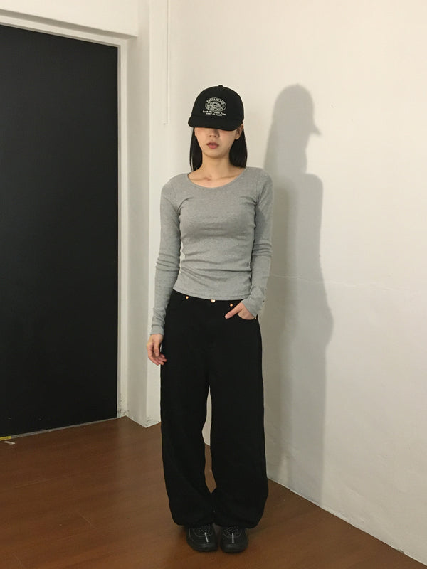 soru basic long T-shirt (3color)