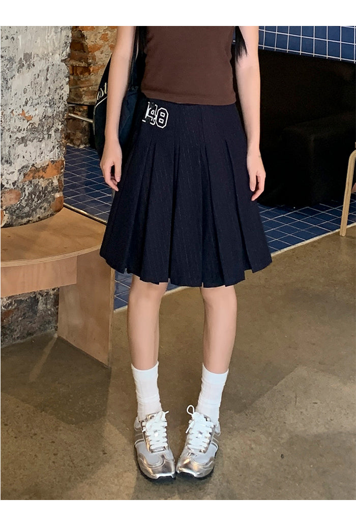 Preppy Midi Premium Pleated Skirt