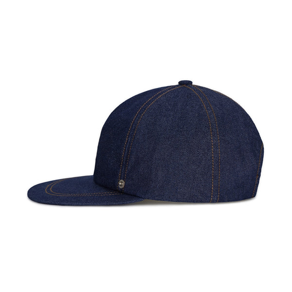 VA カーブデニムステッチ ディテール 5パネル ボールキャップ   / Indigo