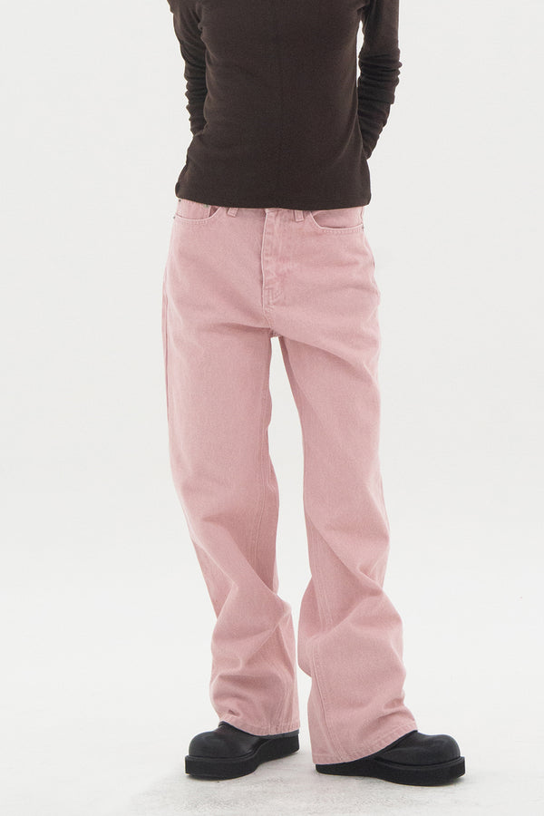 Straight Pigment Trouser (Light Pink/2size)