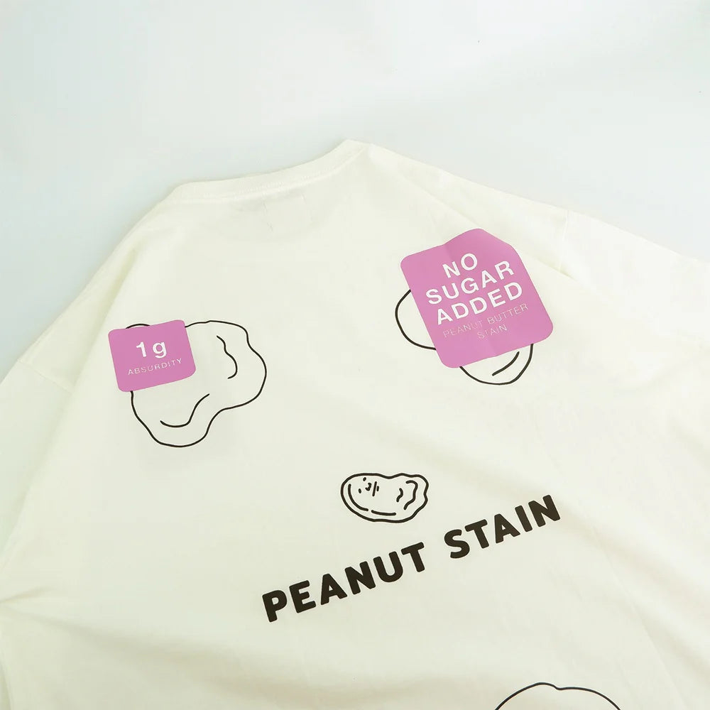 PEANUT STAIN - パッケージング アイボリー オーバーサイズド Tシャツ