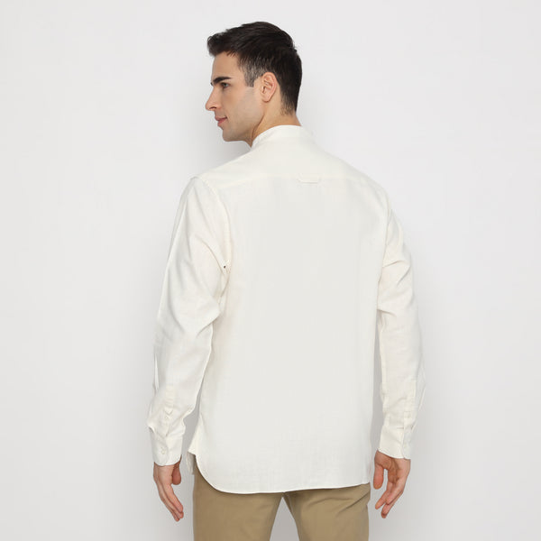 MON AKITA - Kishi Men's Long Sleeve Shirts White