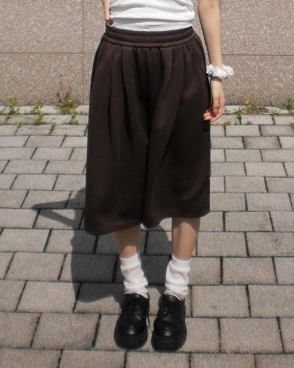 ユーカル ピンタック スウェット バミューダパンツ