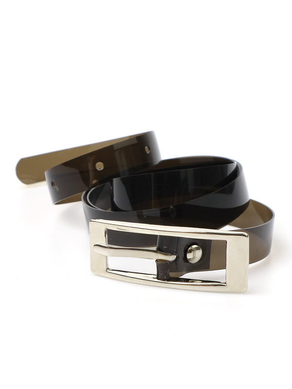 Square pvc belt (Clear black)