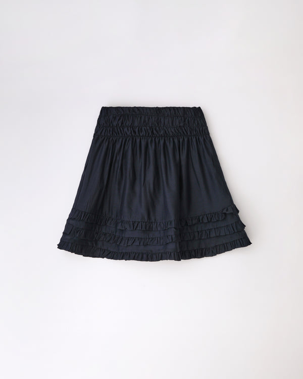 Norma satin skirt_navy