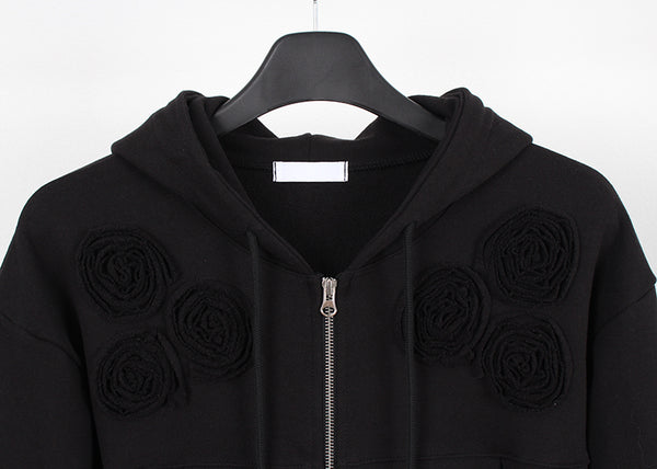 ROSE HOOD ZIP-UP