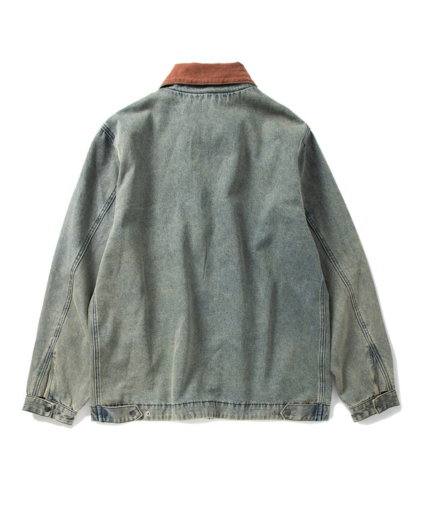 TIN WASHED WORK DENIM JACKET - WASHED BLUE