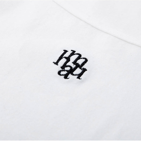 SQUARE NECK REGULAR HALF T-SHIRT [BLACK]