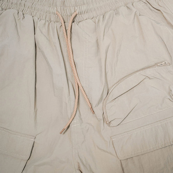 five-pocket utility beach shorts