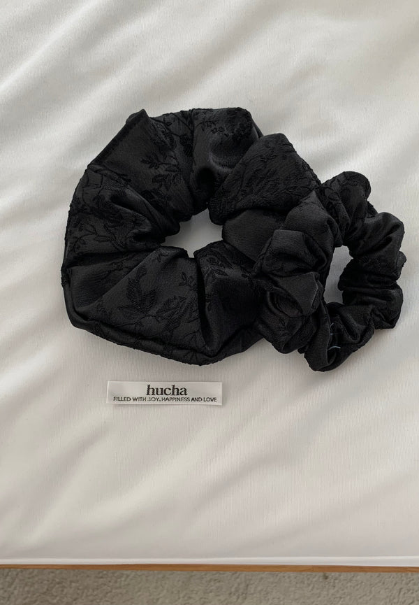 Flower jacquard scrunchie 2SIZE