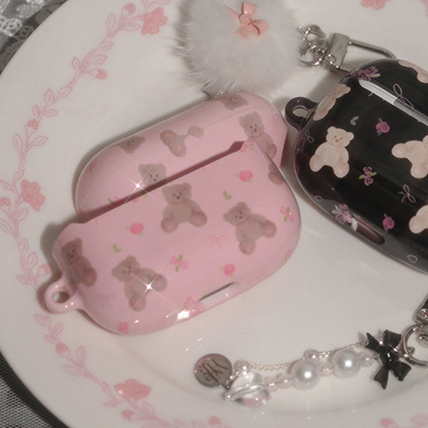 [MADE] vintage bear airpods case (pink)