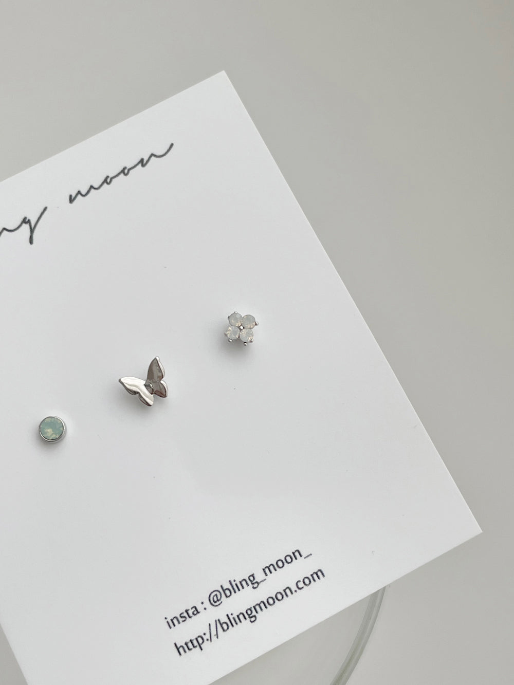 [3 set] Greenity Butterfly Piercing Set