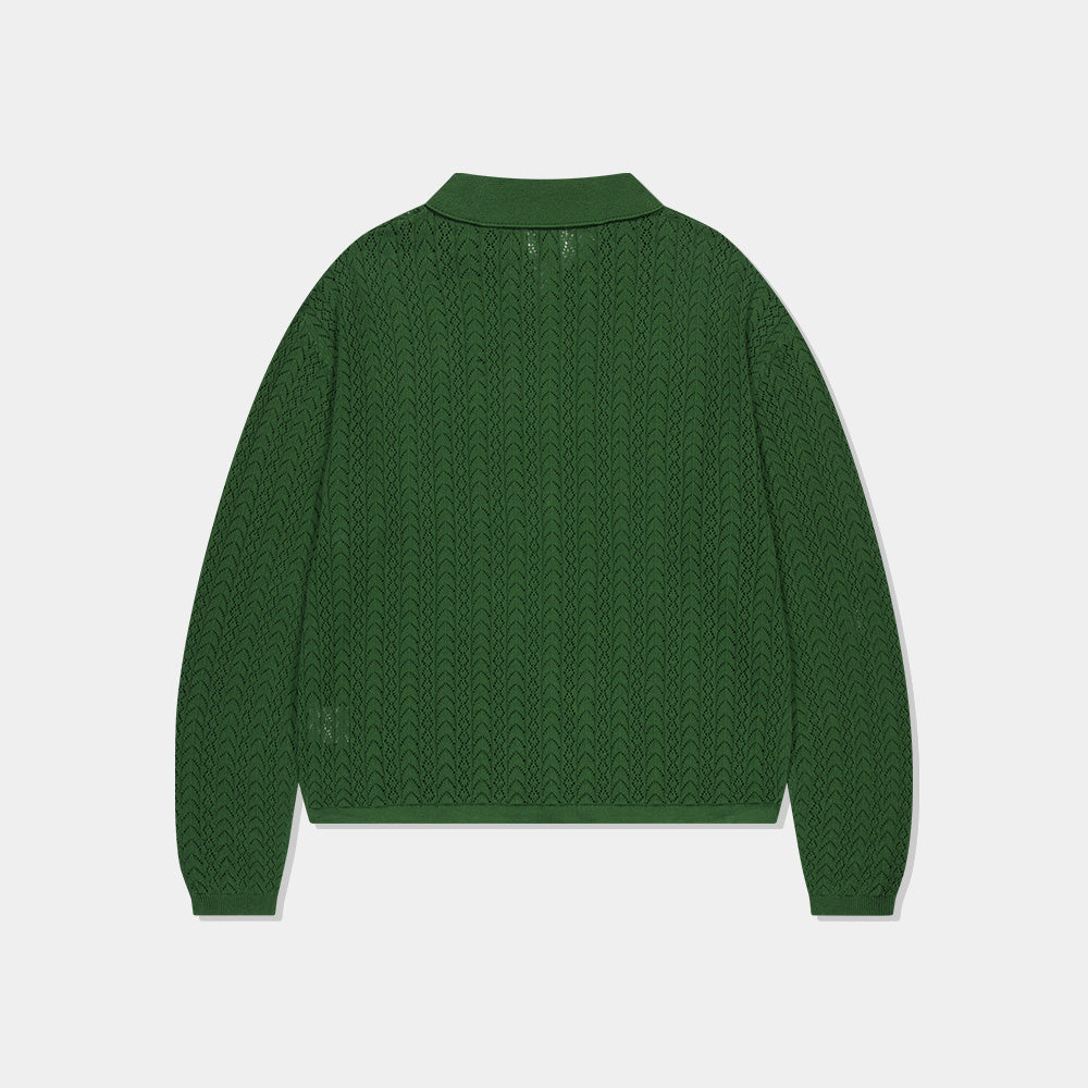 Leaves Knitted Zip Up (3color)