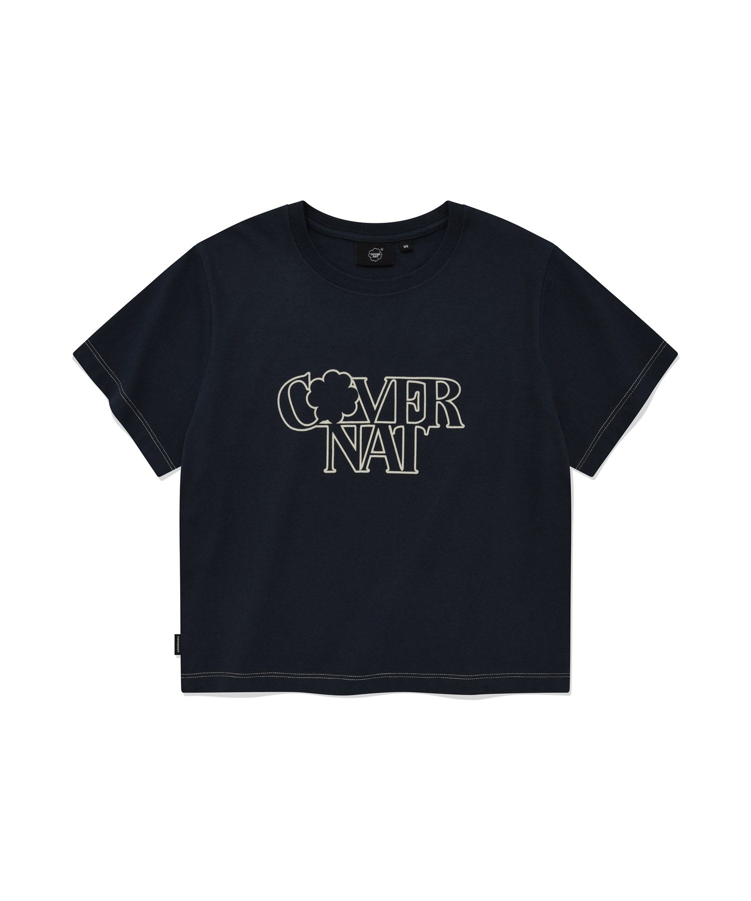 Women's Crop Stitch T-Shirt Navy