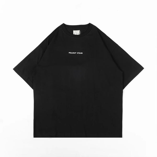 PEANUT STAIN - クローズライン ブラック オーバーサイズド Tシャツ