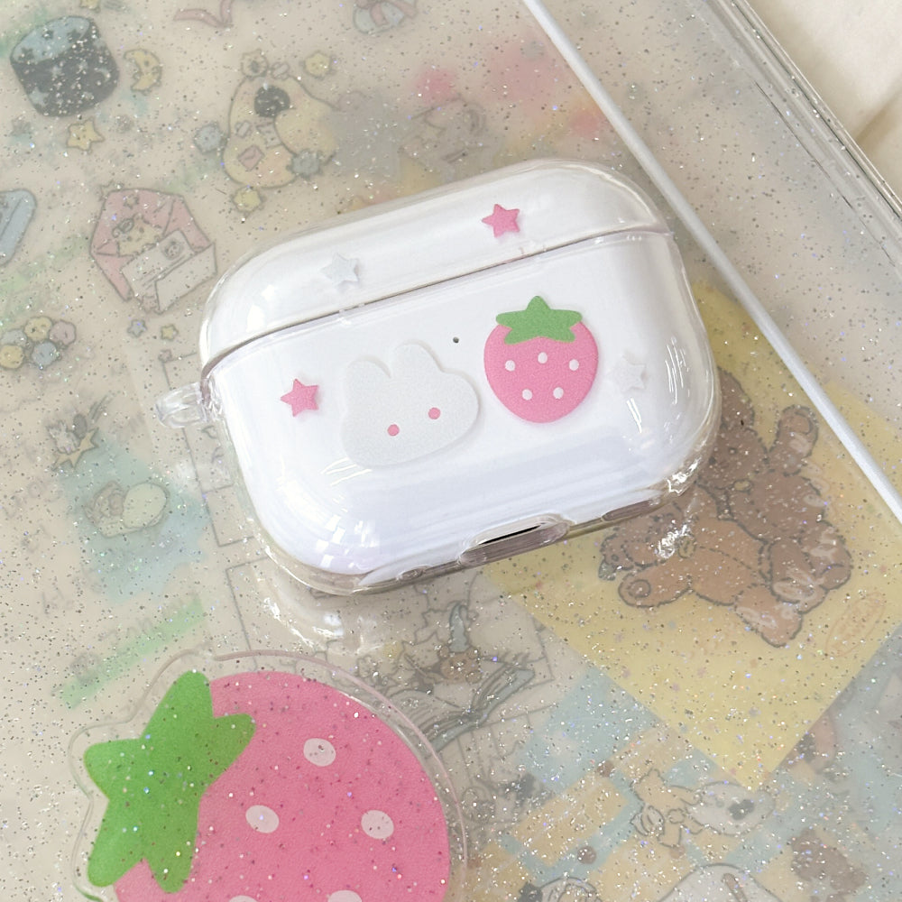 [AirPods] Strawberry rabbit hard case (only case)