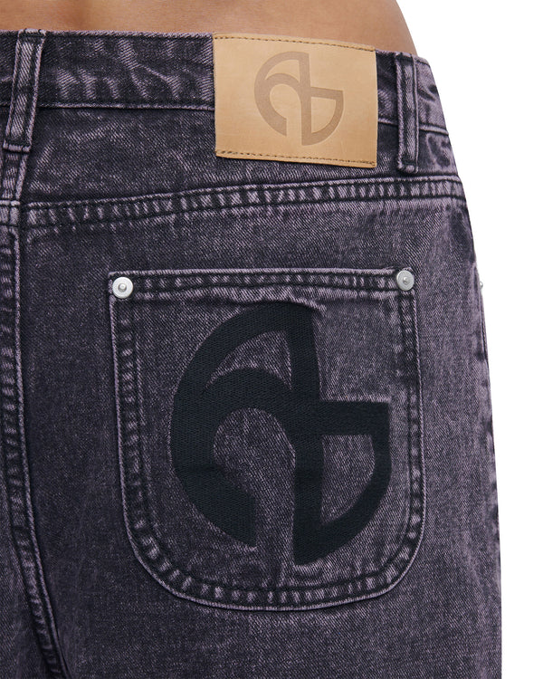 SEMIWIDE DENIM PANTS - DEEP PURPLE