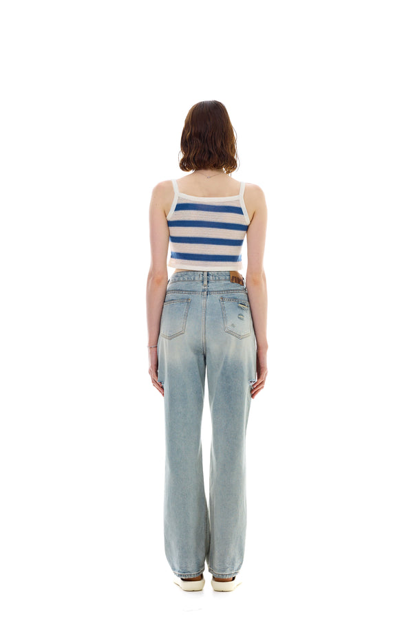 MIMI STRIPE SLEEVELESS / BLUE