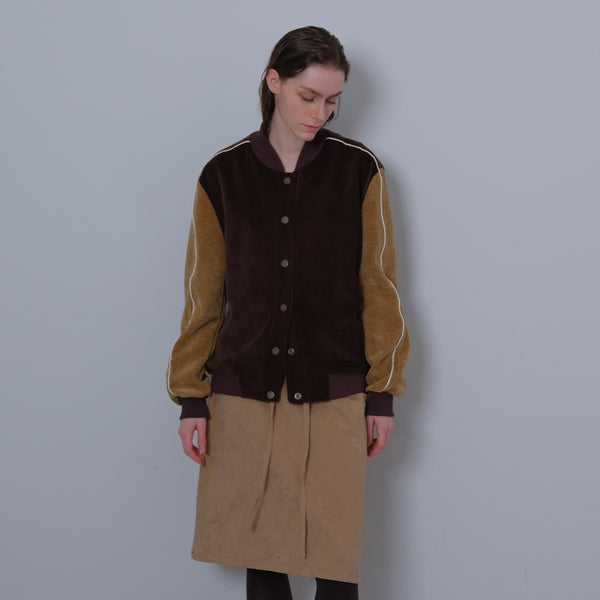 Brown/Camel Two Tone Varsity Jacket