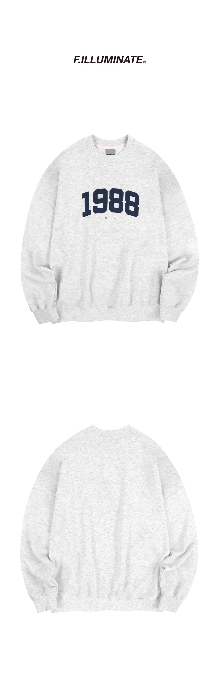 Overfit 1988 Sweat Shirt-Melange Grey