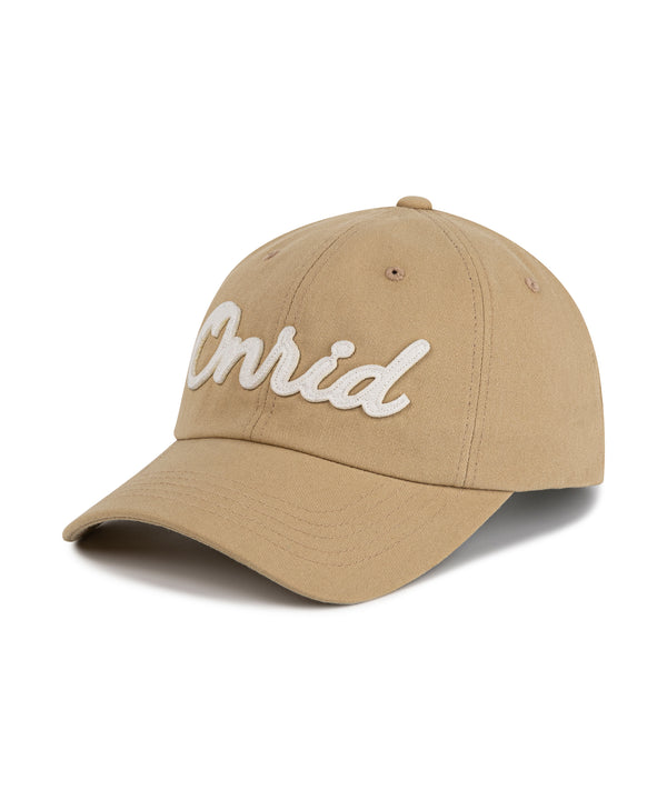 Applique Twill Logo Ball Cap - Beige